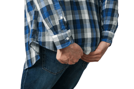 Hemorrhoid Doctor-Victoria, Texas A guy holding his butt from the pain of a hemorrhoid.